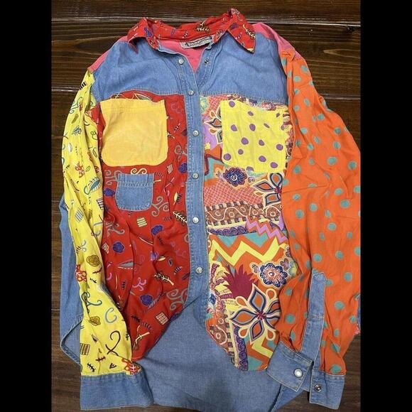 Vintage HYPE Womens Button Down Long Sleeve Blouse. Size Large​​ - Picture 1 of 3